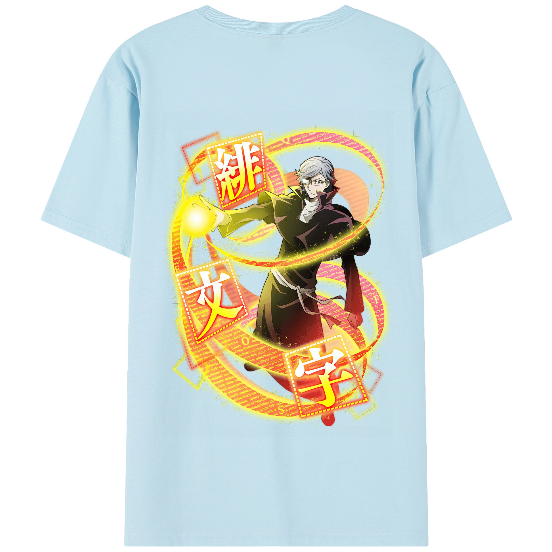 （画像用） 文豪ストレイドッグス Bungo Stray Dogs 綿100％半袖Tシャツ（背面プリント）